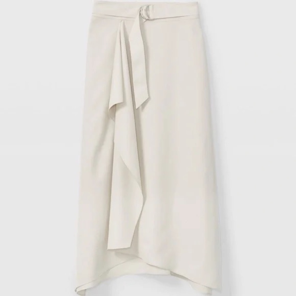 Brand New! Drape Midi Skirt NEVER WORN - Silver Birch/ Cream Cub Monaco Size 4